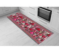 MB HOME ITALY Alfombra con Impresión Digital, Multicolor (Hearts), 50 x 150 cm