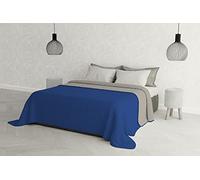 MB HOME ITALY Elegant” Edredón estivo, BLU Royal/Gris Claro, 260x270 cm