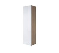 MB Muebles Bonitos, Armario Colgante Luke V4 para Salón o Comedor Moderno, Mueble Modular de Melamina Mate y Brillo, Color Sonoma y Blanco, 40x165x29 cm