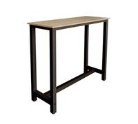 MB Muebles Bonitos | Mesa Alta de Cocina | Estilo Industrial | Modelo Ani | Barra de Cocina Estrecha y Desayunador | Patas de Metal y Melamina Mate | Color Negro | 120x100x40 cm