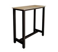 MB Muebles Bonitos | Mesa Alta de Cocina | Estilo Industrial | Modelo Ani | Barra de Cocina Estrecha y Desayunador | Patas de Metal y Melamina Mate | Color Negro | 100x100x40 cm