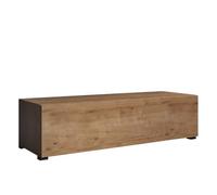 MB Muebles Bonitos, Mueble TV bajo con Patas Aitana M1 para Salón Moderno, Mueble Modular, Puerta de PVC Alto Brillo, Estructura Melamina Mate, Color Roble, 120x32x40 cm