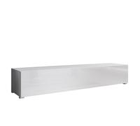 MB Muebles Bonitos, Mueble TV bajo con Patas Aitana M2 para Salón Moderno, Mueble Modular, Puerta de PVC Alto Brillo, Estructura Melamina Mate, Color Blanco, 180x32x40 cm