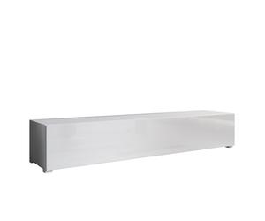 MB Muebles Bonitos | Mueble TV bajo con Patas Aitana M2 para Salón Moderno | Mueble Modular | Puerta de PVC Alto Brillo | Estructura Melamina Mate | Color Blanco | 180x32x40 cm