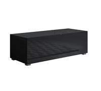 MB Muebles Bonitos, Mueble TV con Patas 2 cm Luke H1 para Salón Moderno, Diseño Modular con Puerta Abatible, Melamina Brillo, Negro, 100x32x40 cm