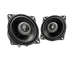 MB Quart Formula - Par de Altavoces coaxiales de Audio para automóvil de 4 Pulgadas, 80 W, 2 vías, con tweeters Integrados de 1 Pulgada para Sistema de Sonido del vehículo, Color Negro