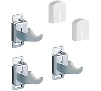 MB Soporte de pared para radiadores de aluminio con ajuste vertical y horizontal y capacidad de carga de hasta 100 kg. Incluye cubiertas, tornillos y tacos - 3 piezas.