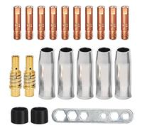 MB15 15AK Punta de Contacto, 20 Piezas MIG Accesorio Consumible Fit, Boquillas Puntas de contacto M6 0,8mm, Accesorios MIG MB15AK, MIG Soldador Consumible, Accesorio Consumible de Soldador