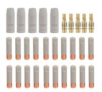 MB15AK Boquilla de escudo de soldadura con revestimiento protector, adecuada para soldadura TIG 15AK MIG MAG, aleación de aluminio y material de cobre, varios tamaños (30 piezas-1.0 mm)