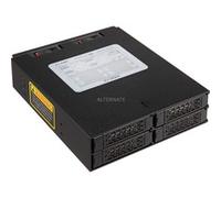 MB994SP-4SB-1 panel bahía disco duro 13,3 cm (5.25") Panel de instalación Negro, Chasis intercambiable negro, 13,3 cm (5.25"), Panel de instalación, 2.5", Negro, Aluminio, Metal, CE, REACH, Minorista