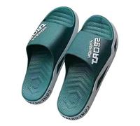 MBACODAI Big Size 50 51 Men Outside Slippers Fashion Flip Flops Summer Beach Sandals Thick Sole Non-Slip Slides Home Casual Bathroom Shoe(Verde,45 EU)
