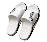 MBACODAI Big Size 50 51 Men Outside Slippers Fashion Flip Flops Summer Beach Sandals Thick Sole Non-Slip Slides Home Casual Bathroom Shoe(Bianco,45 EU)