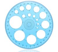 MBAIYO 2 plantillas circulares para dibujar, plantillas redondas para dibujar regla circular geométrica profesional, ayuda de dibujo multifunción para estudiar y diseñar la oficina