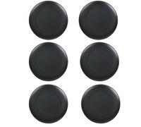 MBBITL - Juego de 6 platos de melamina negros de 6 pulgadas para ensalada, postre y aperitivos