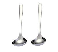 MBBITL Paquete de 2 cucharones de sopa 304 de acero inoxidable Cuchara de cocina Servidor de salsa - Plata
