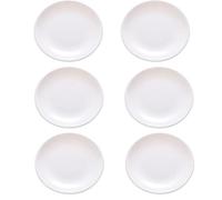 MBBITL Paquete de 6 platos de melamina para servir alimentos, platos de 6 pulgadas, color blanco