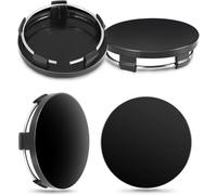 MBBROS 4 Piezas Tapas Centro Cubo Coche para Skoda Fabia Ⅳ Liftback 2019 2020 2021 2022 2023 2024+, Universales 60mm 68mm Tapas para Llantas Tapas Centrales para Bujes Accesorios,A Black-60mm