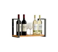 MBBTAG Botellero Pared de Madera de Pino 20mm y Marco de Metal, Robusto Estante para Vino de 1/2/3 Niveles, Alta Capacidad de Carga para Cocina, Salón, Cafetería, Restaurante(150x40cm)