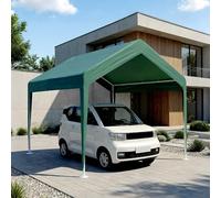 MBBTAG Carport Carpa para Coche Garaje Exterior Sin Paredes, Estructura de Metal con Refuerzo Triangular, Toldo Oxford Impermeable Anti UV para Barco(Verde,2x2m)