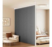 MBBTAG Cortina con Barra Recta Extensible, Separador de Habitación Sin Taladrar, Ajustable en Anchura, Instalación en Pared Sin Daños, para Dividir Ambientes en Salón, Dormitorio, 180-350 cm