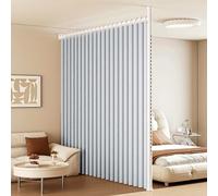 MBBTAG Cortina con Barra Recta Extensible, Separador de Habitación Sin Taladrar, Ajustable en Anchura, Instalación en Pared Sin Daños, para Dividir Ambientes en Salón, Dormitorio, 180-350 cm