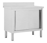 MBDRKVGF Armario de trabajo con puertas correderas 100 x 50 x 95-97 cm | Incluye cantos, patas ajustables en altura, robusto y resistente a la corrosión