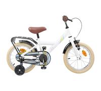 MBDRKVGF Bicicleta infantil de 12 pulgadas para 2-4 años de edad, rueda blanca con sillín ajustable y manillar, freno de llanta, guardabarros y timbre para principiantes
