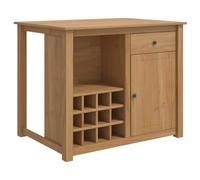 MBDRKVGF Carro de servir Panamá madera maciza de pino y cera de miel, juego | Con cajón y puerta de armario, estructura de madera estable, para cocinas modernas