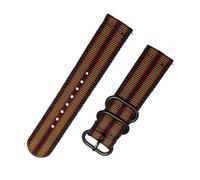 MBello Correa de nylon hebilla de acero inoxidable lienzo de liberación rápida Band de la banda para hombres pulsador de reemplazo para mujeres, Verde rojo negro, 18mm
