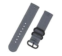 MBello Correa de nylon hebilla de acero inoxidable lienzo de liberación rápida Band de la banda para hombres pulsador de reemplazo para mujeres, Gris, 24mm