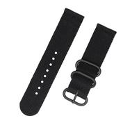 MBello Correa de nylon hebilla de acero inoxidable lienzo de liberación rápida Band de la banda para hombres pulsador de reemplazo para mujeres, Negro, 20mm