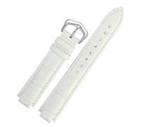 MBello Mira Pulsera de banda First Capeta Caja de vajilla Correa de la interfaz convexa hembra Pulsera de cuero, Alfiler de plata blanca, 14-8mm
