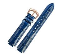 MBello Mira Pulsera de banda First Capeta Caja de vajilla Correa de la interfaz convexa hembra Pulsera de cuero, Alfiler de rosa azul, 18-11mm