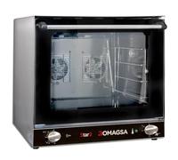 MBH - Horno Profesional STAR2 con Doble Ventilador para 4 Bandejas 440x315 mm. Horno Compacto para Hostelería, Panadería y Pastelería con Interior Esmaltado (595x560x575 mm)