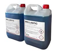 MBH - Pack 2 Garrafas de abrillantador profesional de 5 litros BRILLANTIC para lavavajillas automáticos para cocina industrial de hostelería.