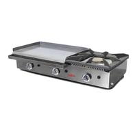 MBH - Plancha a gas industrial 600x400 mm con fogón para hostelería. Fry Top de acero laminado para cocina profesional de bar y restaurante.