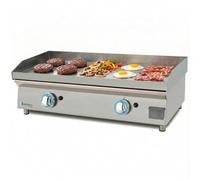 MBH - Plancha a Gas Industrial de Cromo Duro LUX WORLDMAI de 80 cm en para Hostelería. Plancha de Asar Profesional Cromada con Estructura de INOX para Cocina de Bar y Restaurante.