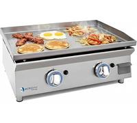 MBH - Plancha LUX WORLDMAI a Gas Profesional de 60 cm en Acero Laminado para Hostelería. Plancha con estructura de INOX para Cocina Industrial de Bar y Restaurante