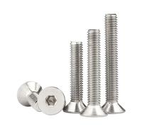 MBHHU 1-5 Piezas de Tornillos for Muebles Acero Inoxidable 304 con Cabeza avellanada Plana Hexagonal M6 M8 M10 M12 (100 mm, M8-3 Piezas)(100mm,M10-2pcs)