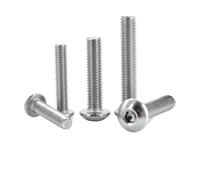 MBHHU 10-20 Piezas de Tornillos Acero Inoxidable 304 con Rosca métrica, Tornillo Hexagonal ISO7380, hexagonales for máquinas, Pernos M3 M4 (6 mm, (10 Piezas))(20mm,M4 (10Pcs))