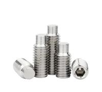 MBHHU 10-20 Piezas M2 .5 M3 M4 M5 M6 M8 M10 M12 Tornillo de fijación sin Cabeza Hexagonal con Extremo Convexo Acero Inoxidable 304 (8 mm, M3-20 Piezas)(6mm,M2.5-20pcs)