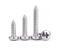 MBHHU 10/50 Piezas M2.9 M4.2-M6.3 Tornillos for Madera de Cabeza Redonda y Cruz Acero Inoxidable 304 (38 mm, 50 .2)(55mm,10pcs M5.5)