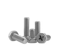 MBHHU 2-10 Piezas de Tornillos Cabeza Hexagonal Cruzada Acero Inoxidable 304, hexagonales M1.6-M8 (35 mm, M8-2 Piezas)(16mm,M4-10pcs)