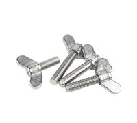MBHHU 2 Tornillos de Mariposa M5 M6 de Acero Inoxidable 304, Perno de Oreja Grande, Tornillo de Garra Manual de Forma Especial, Tornillo de Pulgar (8 mm, M6-2 Unidades)(30mm,M6-2pcs)