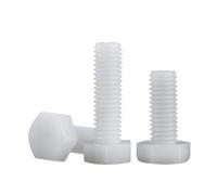 MBHHU 20-30 Unidades de Tornillos Cabeza Hexagonal Exterior plástico Nailon Blanco M4-M6 (8 mm, M4-30 Unidades)(40mm,M5-20pcs)