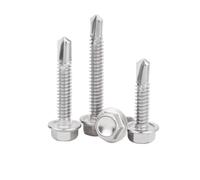 MBHHU 3-10 Piezas M4.8 M5.5 M6.3 Tornillos autoperforantes de Cabeza Hexagonal con arandela Acero Inoxidable 304 for Chapa metálica (45 mm_M5.5-5 Piezas)(32MM-M4.8-10PCS)