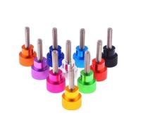 MBHHU 5/2 Tornillos de Mariposa Aluminio M3 M4 M5 M6 con Cabeza moleteada y Rosca Acero Inoxidable for apriete Manual (Rojo, M3x10 5 Piezas)(Light Blue,M4x10 5pcs)