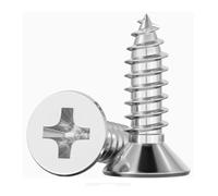 MBHHU 50-100 Unidades de Tornillos autorroscantes Cabeza Plana M2-M3 Acero Negro o Inoxidable (Color, 8 mm_M3 50 Unidades)(Stainless Steel,10MM-M3 50PCS)