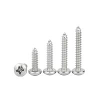 MBHHU 50 Tornillos autorroscantes de Cabeza Redonda con Ranura en Cruz Acero Inoxidable, autoperforantes, for carpintería e instalación (M6 x 80 mm)(M8x50mm)