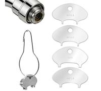 Mbiyhgta Faucet Aerator Wrench - 4 Piece Metal Service Toolkit, Strong Multisize Housing Extractor Device, Compact Rustproof Handheld Hardware Solution | Kitchen Bathroom Tap Restrictor Repair